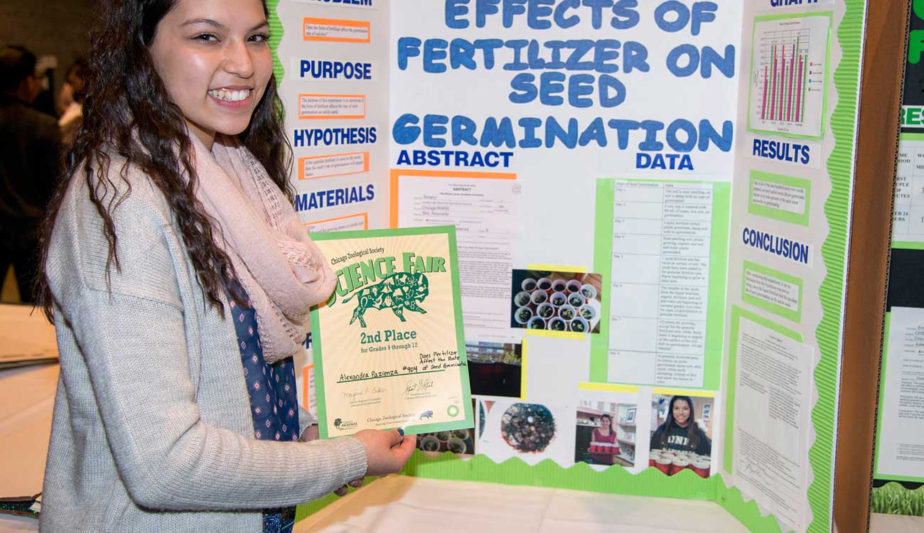 Young girl at science fair